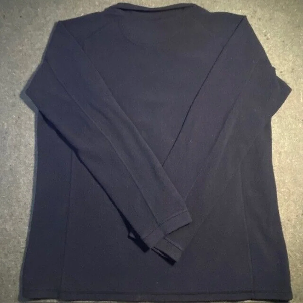 L.L. BEAN 100% Polyester LONG SLEEVE Pullover 1/4 Zip SWEATER Fleece Blue L TALL